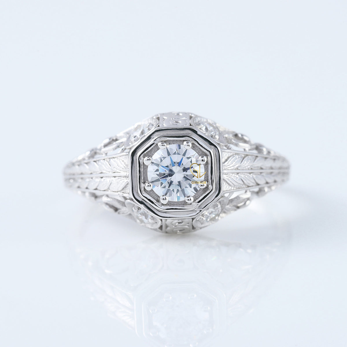Vintage Inspired Round Cut Lab Grown Edwardian Ring