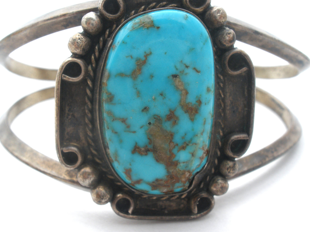 Vintage Turquoise Cuff Sterling Silver