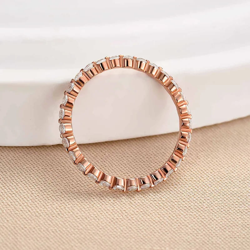 925 Sterling Silver Round Cut Eternity Band