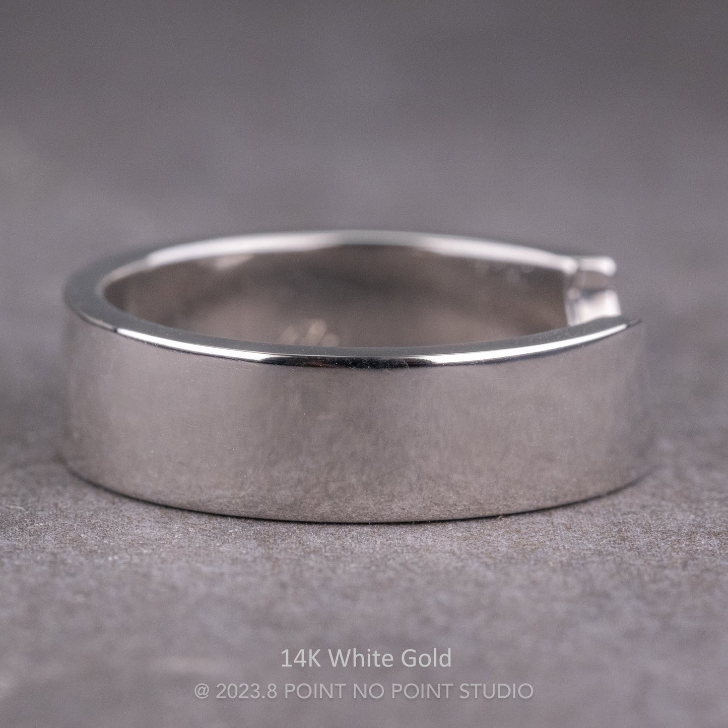 Ellipse Setting Wedding Ring, 6mm Polished