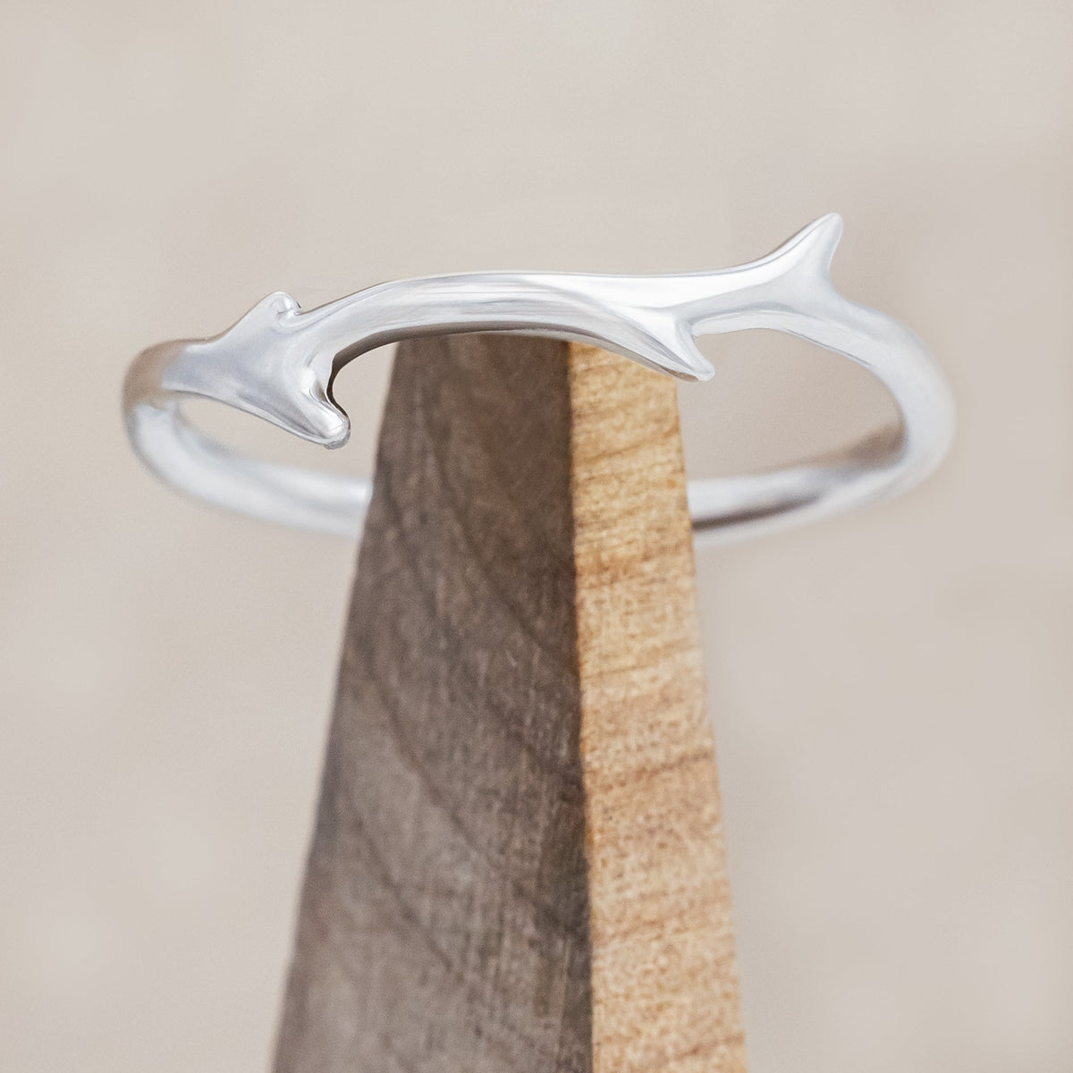 "Artemis" - Round Cut Lab-Grown Alexandrite Engagement Ring With An Antler-Style Band