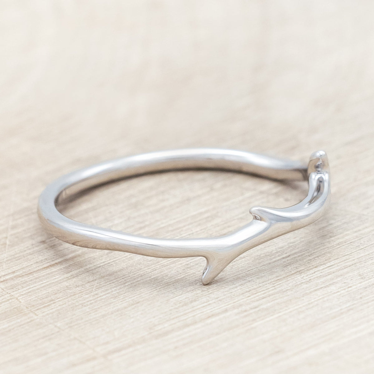 "Artemis" - Round Cut Lab-Grown Alexandrite Engagement Ring With An Antler-Style Band