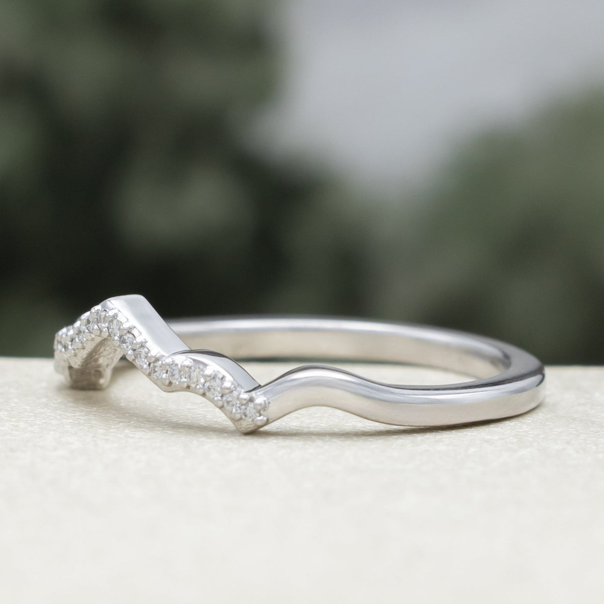 "Lucy In The Sky" Petite - Round Cut Montana Sapphire Engagement Ring With Diamond Accents & Turquoise Inlays