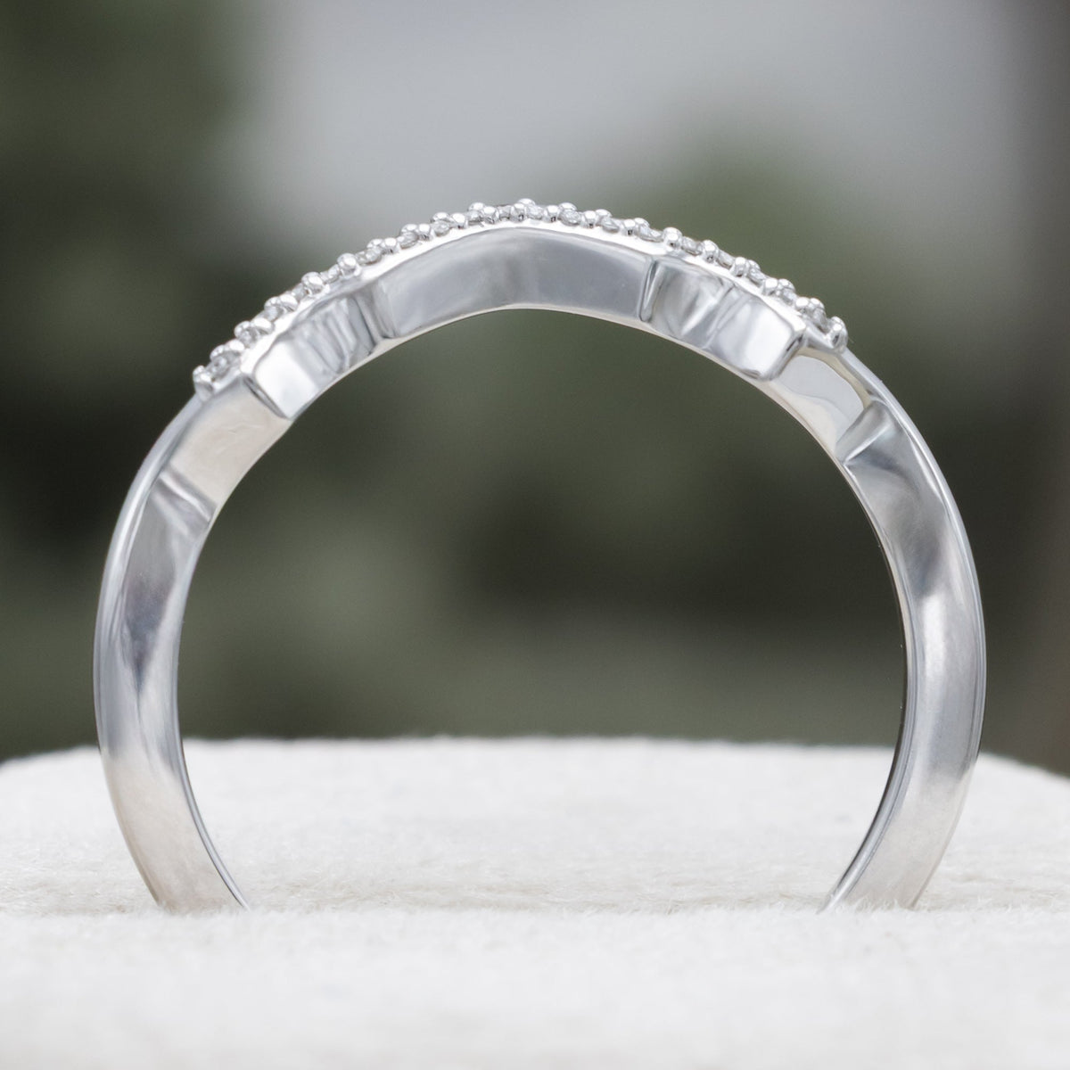 "Lucy In The Sky" Petite - Round Cut Montana Sapphire Engagement Ring With Diamond Accents & Turquoise Inlays