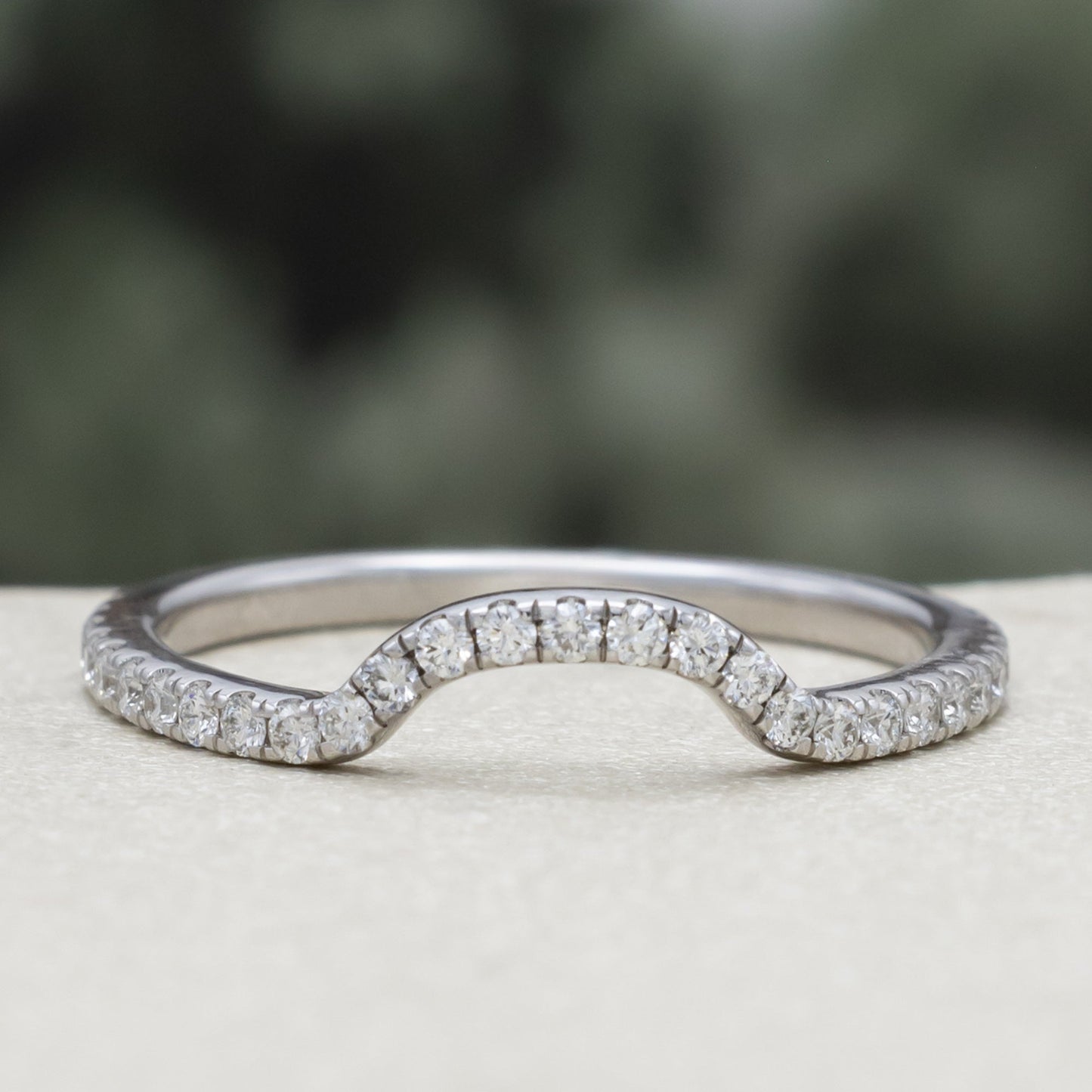 "Merrow" - Moissanite Engagement Ring With Pearl Accents And Diamond Tracer