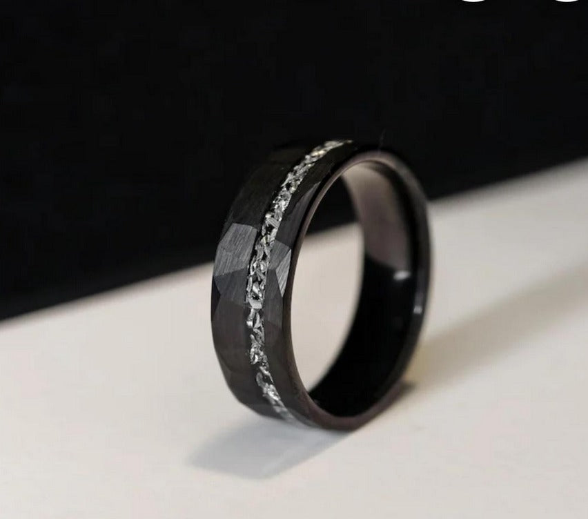 Custom order for Tyler 4+2 bands in 935 Germans silver Final payment