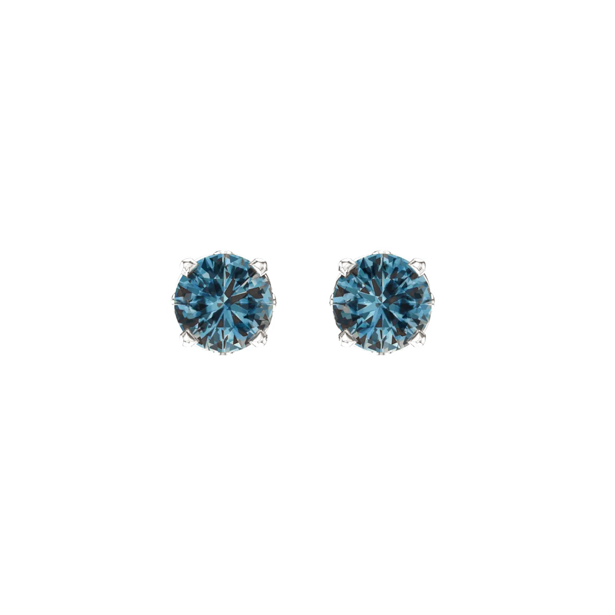 Blue Topaz Stud Earrings