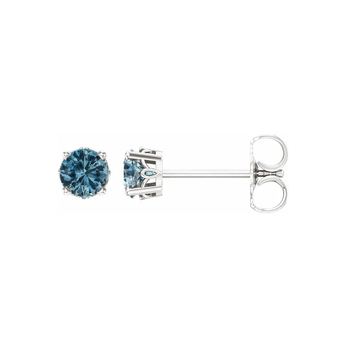 Blue Topaz Stud Earrings