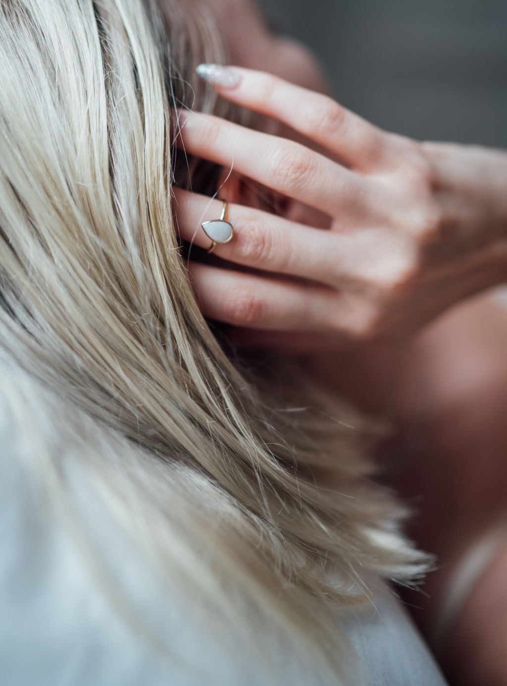 White Opal Ring
