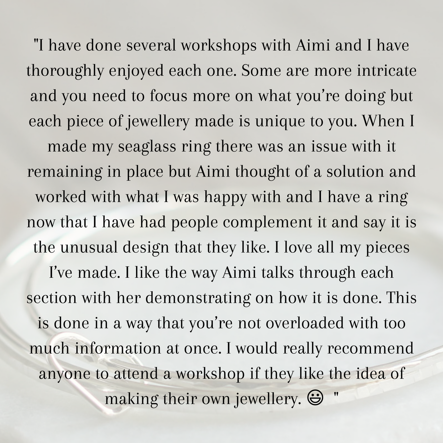Silver Earrings Workshop - 4th October 2026 10.30 - 12.20