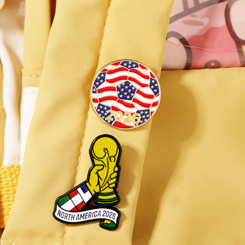 Mexico Taco Football Enamel Pin - Official Style FIFA World Cup 2026 Sports Souvenir & Lapel Badge