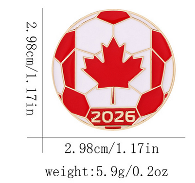 Mexico Taco Football Enamel Pin - Official Style FIFA World Cup 2026 Sports Souvenir & Lapel Badge