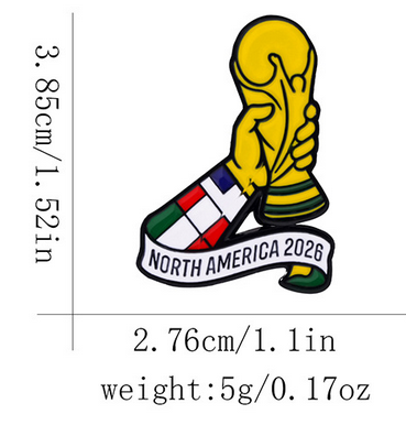 Mexico Taco Football Enamel Pin - Official Style FIFA World Cup 2026 Sports Souvenir & Lapel Badge