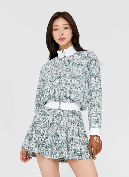 Tweed Zip-Up Jacket