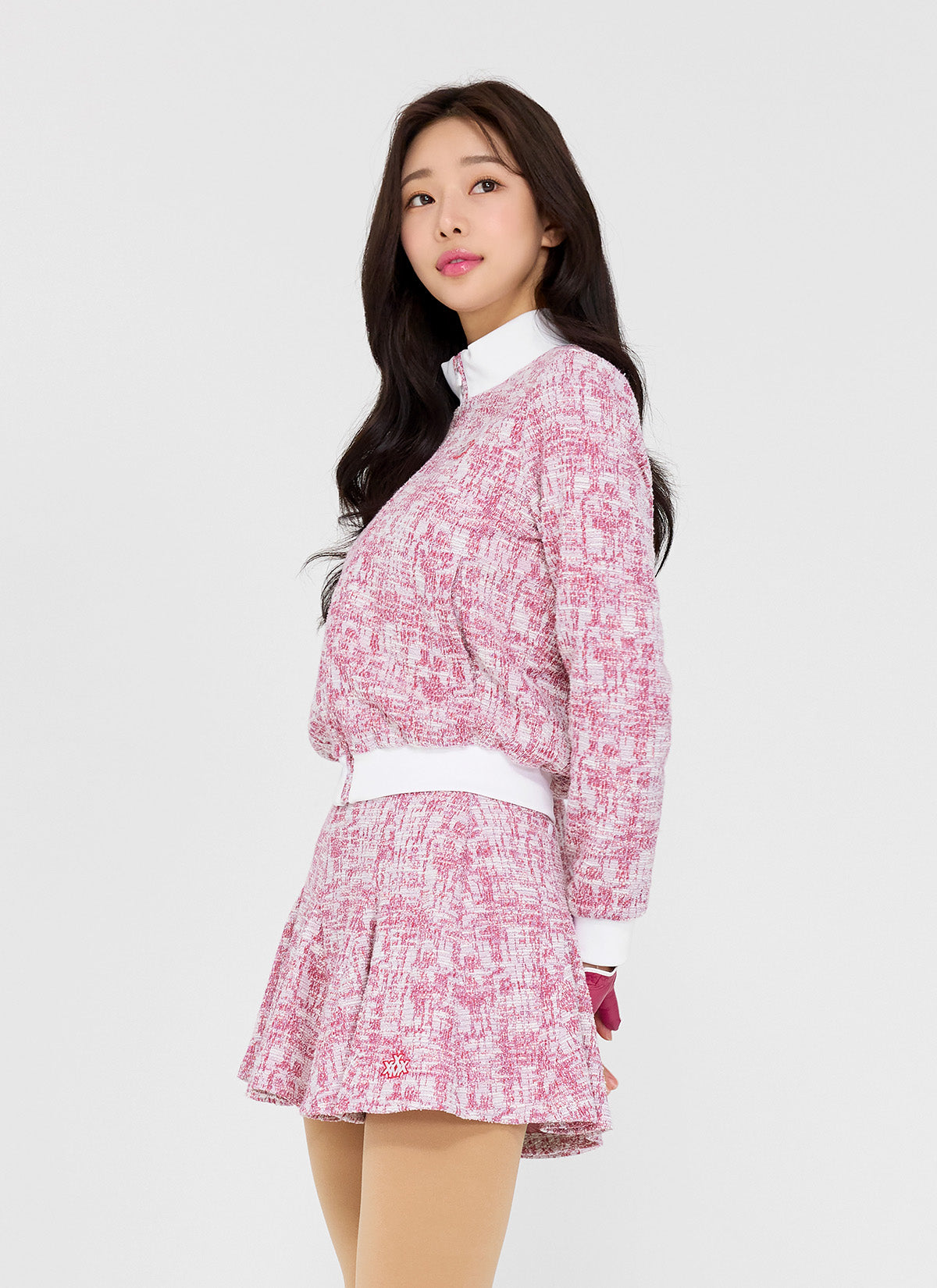 Tweed Zip-Up Jacket