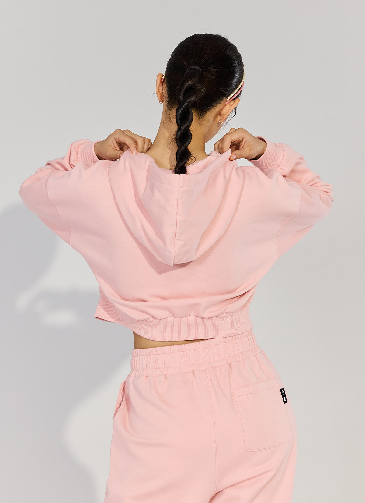Warm Cotton Crop Hood Zip-up