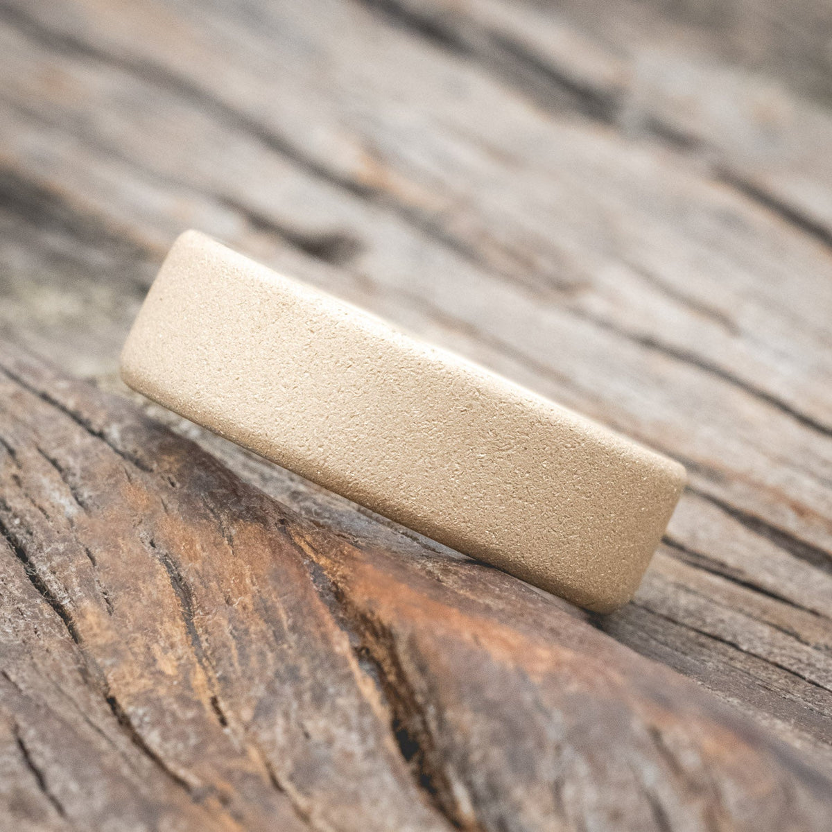 "Hyperion" - Crushed Moss Agate Lined Wedding Band With Custom Finish