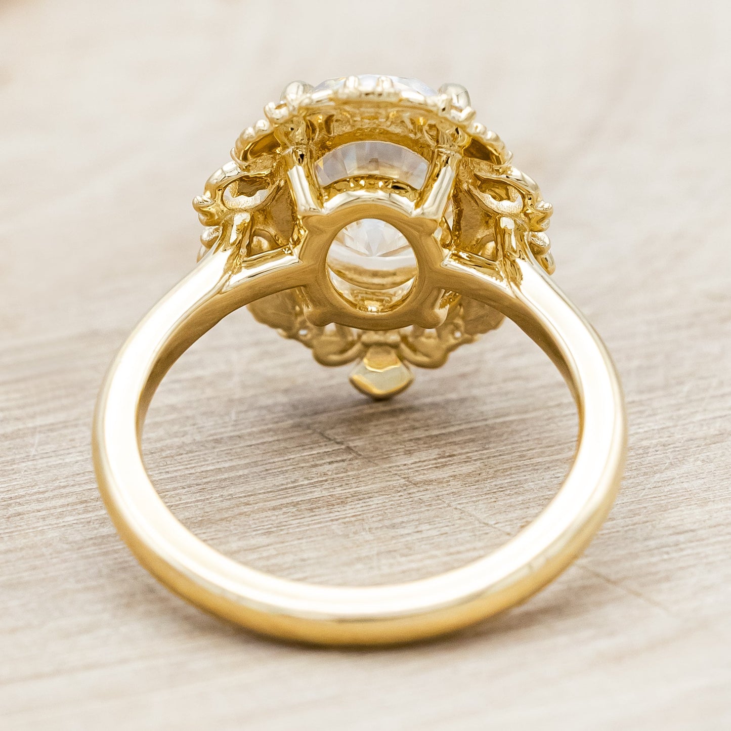 "Merrow" - Moissanite Engagement Ring With Pearl Accents And Diamond Tracer