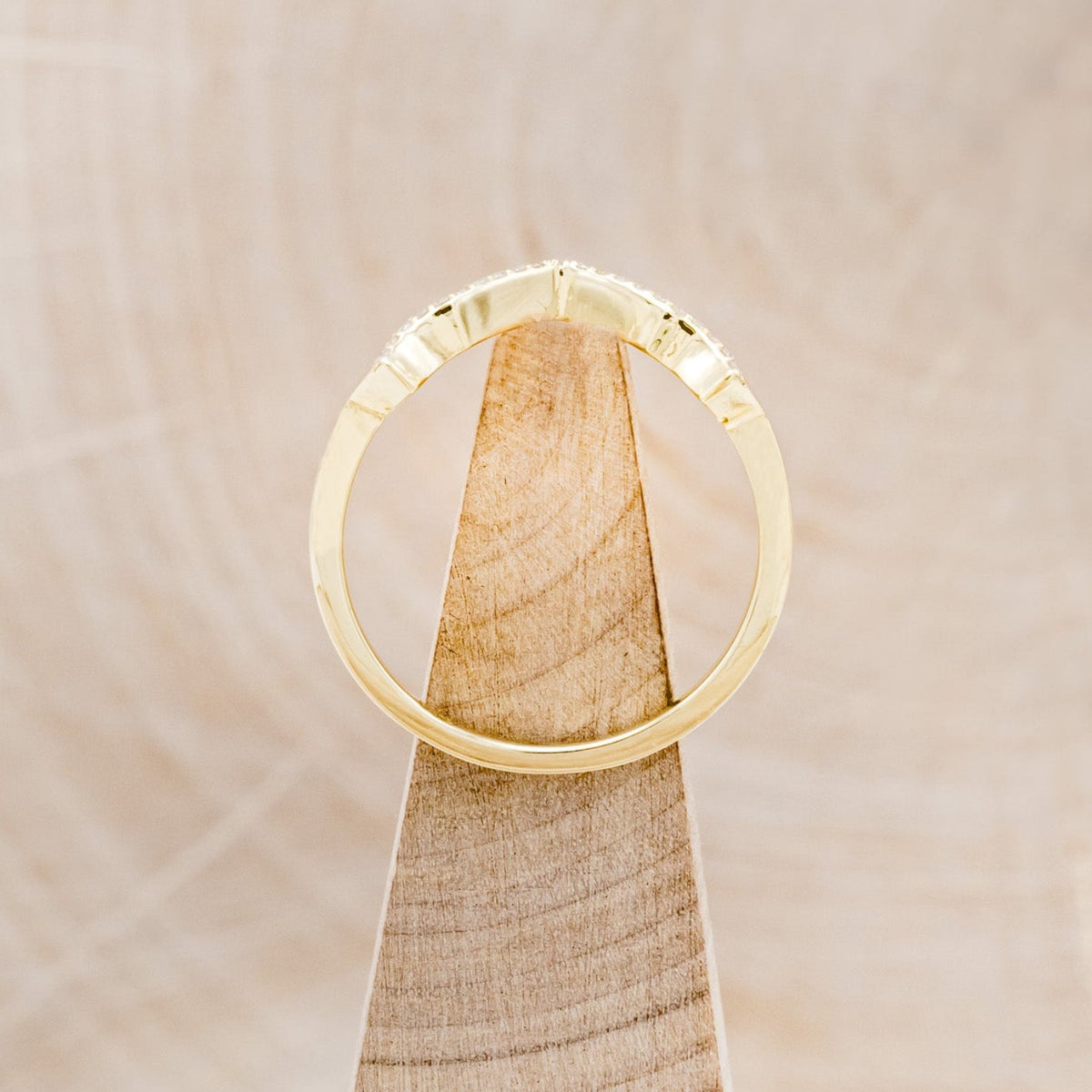 "Lucy In The Sky" Petite - Round Cut Moissanite Engagement Ring With Diamond Accents & Turquoise Inlays