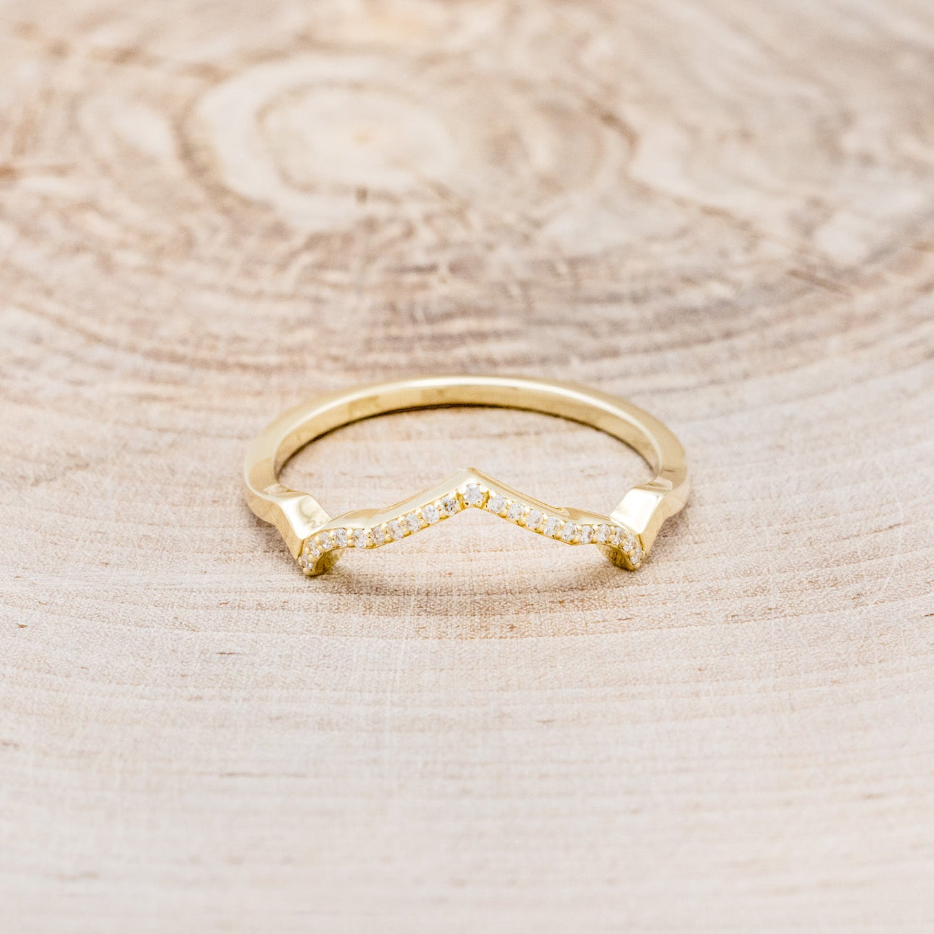 "Lucy In The Sky" Petite - Round Cut Moissanite Engagement Ring With Diamond Accents & Turquoise Inlays
