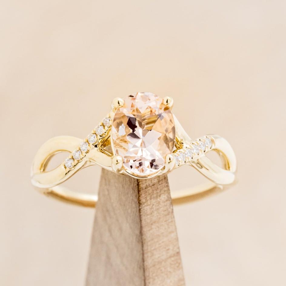"Roslyn" - Morganite Engagement Ring With Diamond Accents