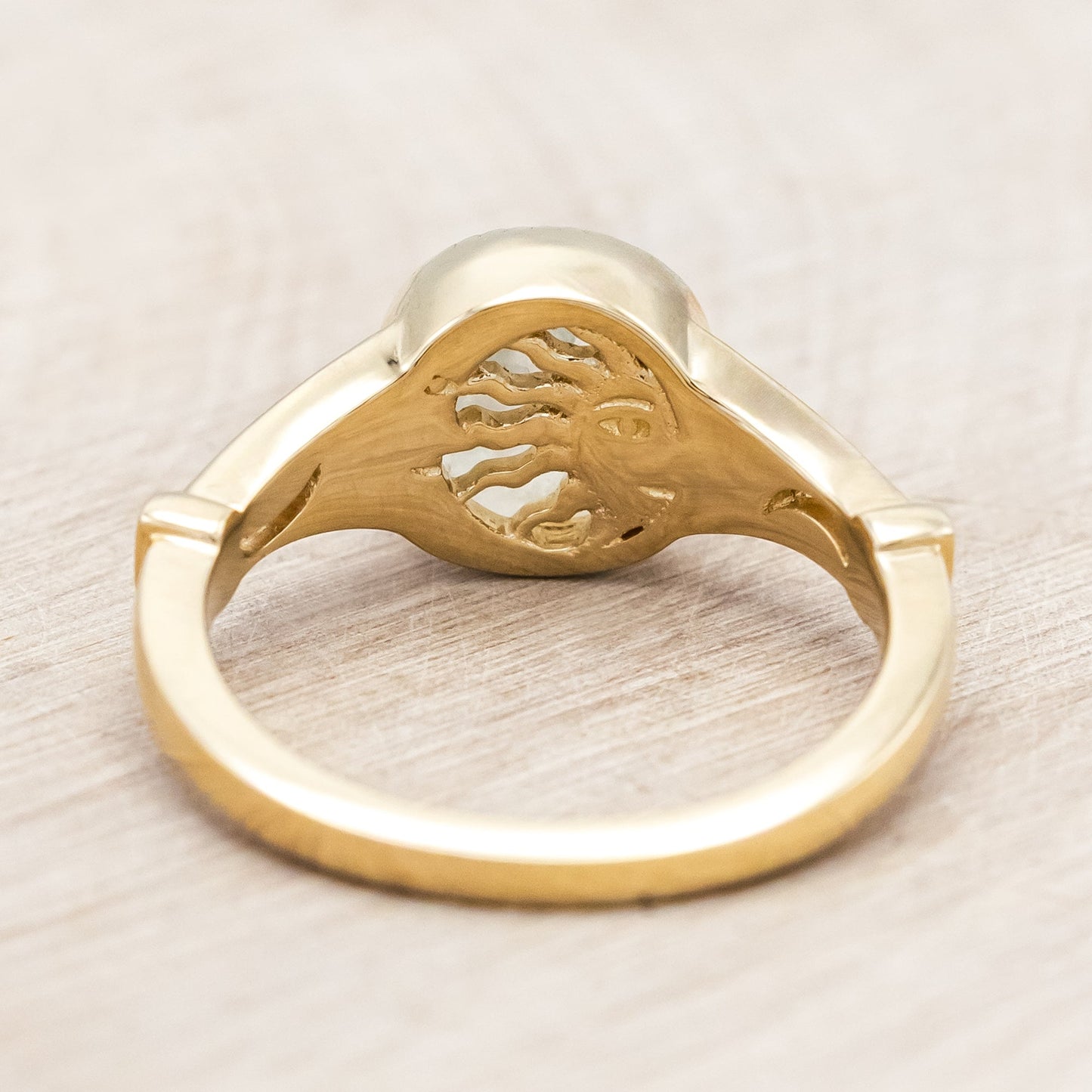 "Selene" - Bezel-Set Moonstone Engagement Ring