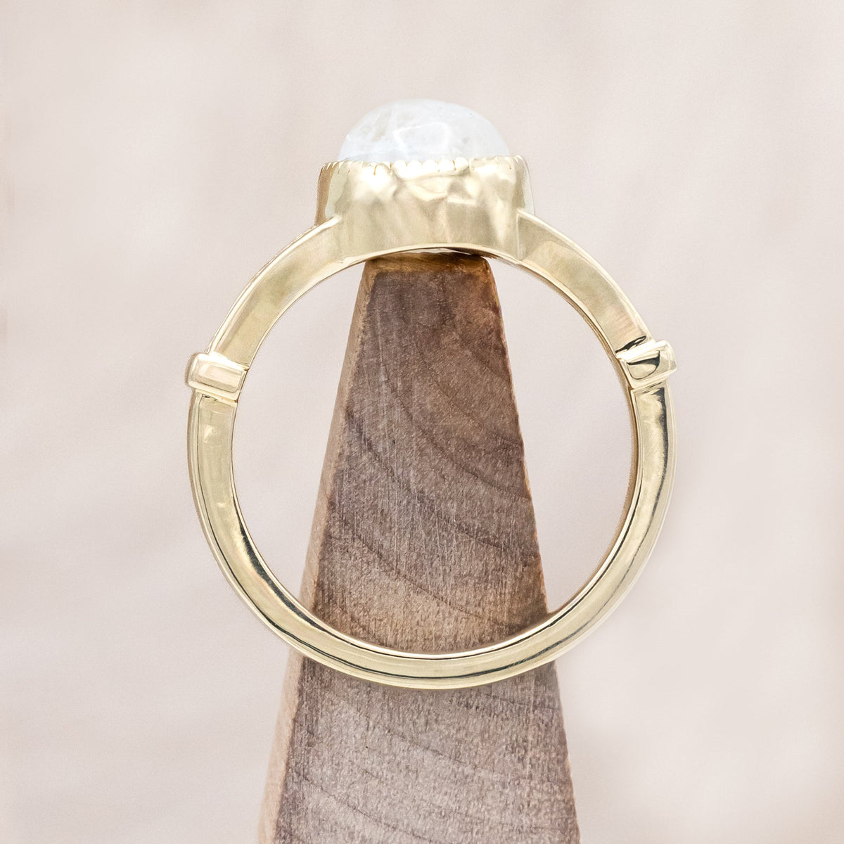 "Selene" - Bezel-Set Moonstone Engagement Ring