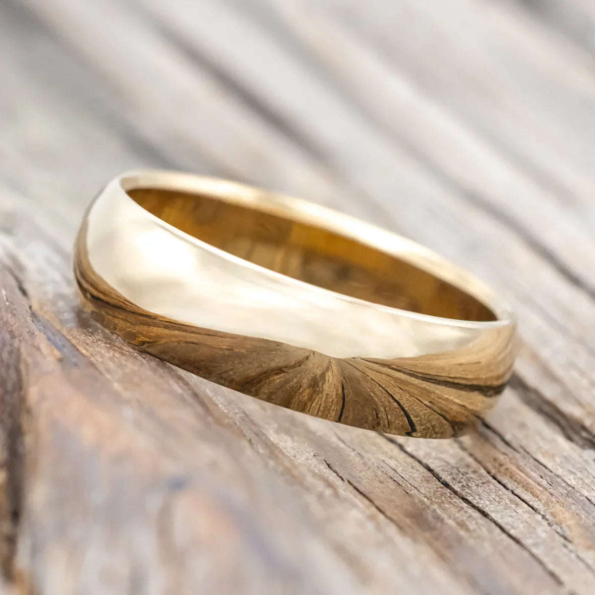 Domed Wedding Band - 14K Yellow Gold (6mm) - Size 9 1/2