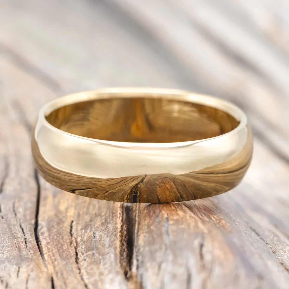 Domed Wedding Band - 14K Yellow Gold (6mm) - Size 9 1/2