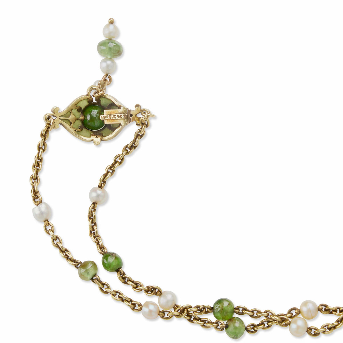 Marcus & Co. Plique-à-jour Enamel and Peridot Necklace