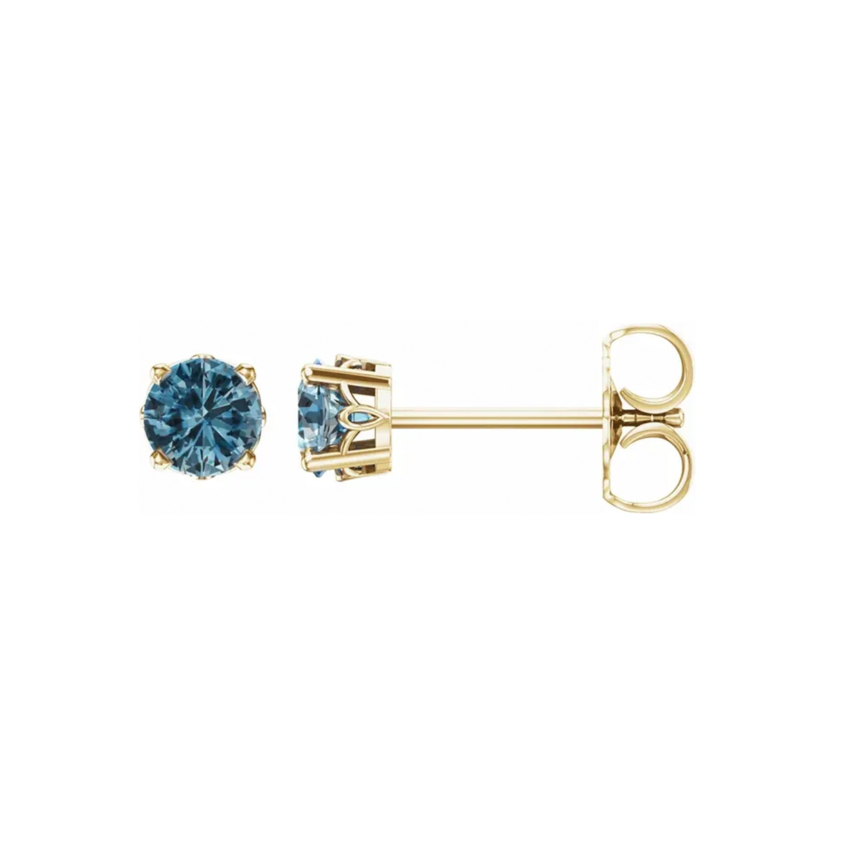 Blue Topaz Stud Earrings