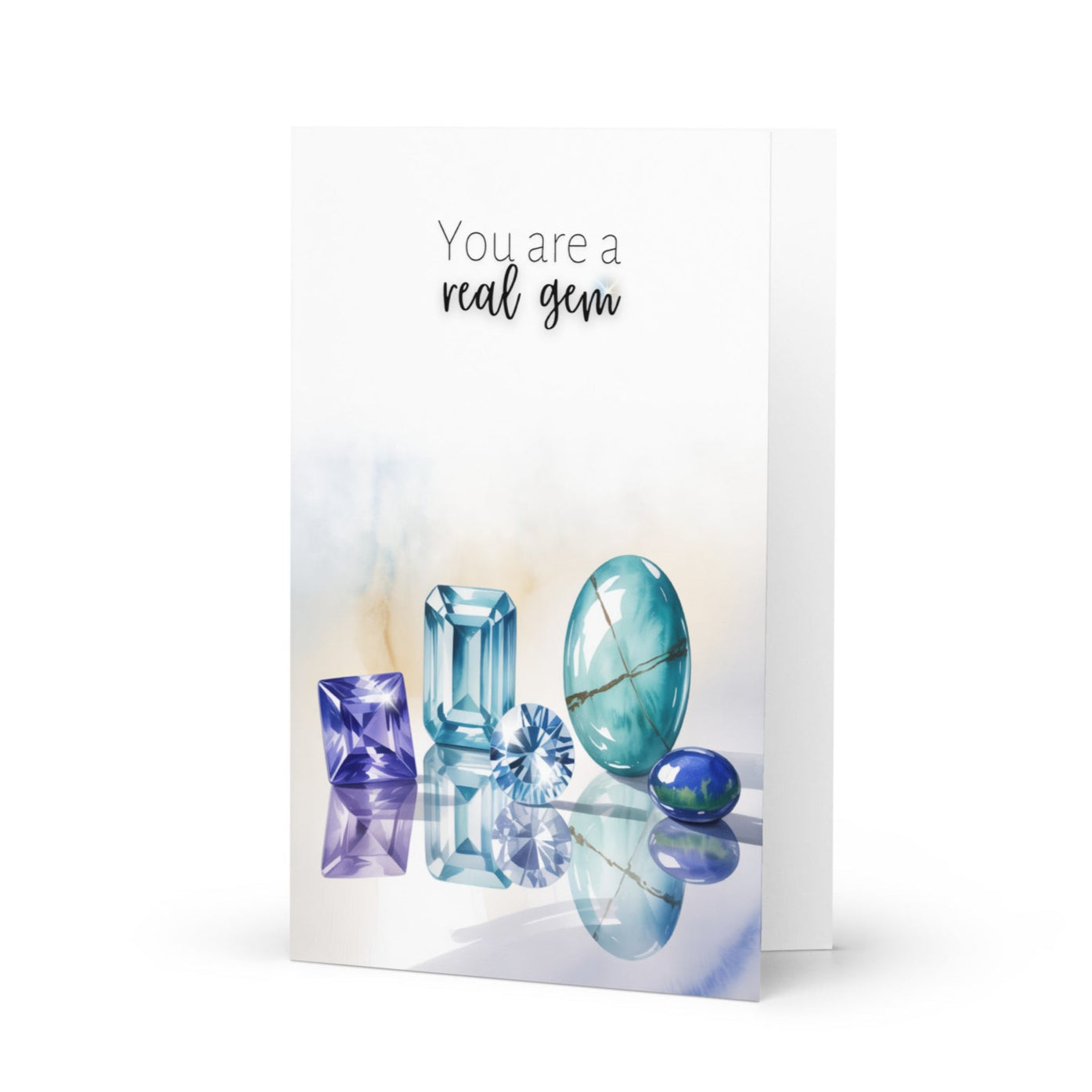 You are a real Gem | Watercolor December Birthstone Greeting Card
