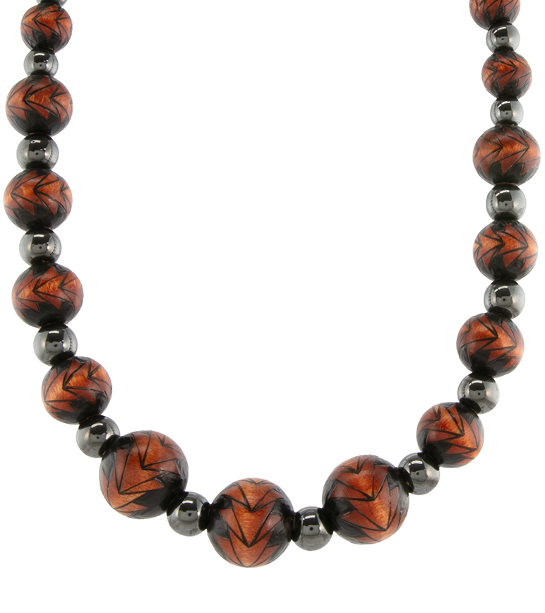 Pyrography Necklace - Large Beads