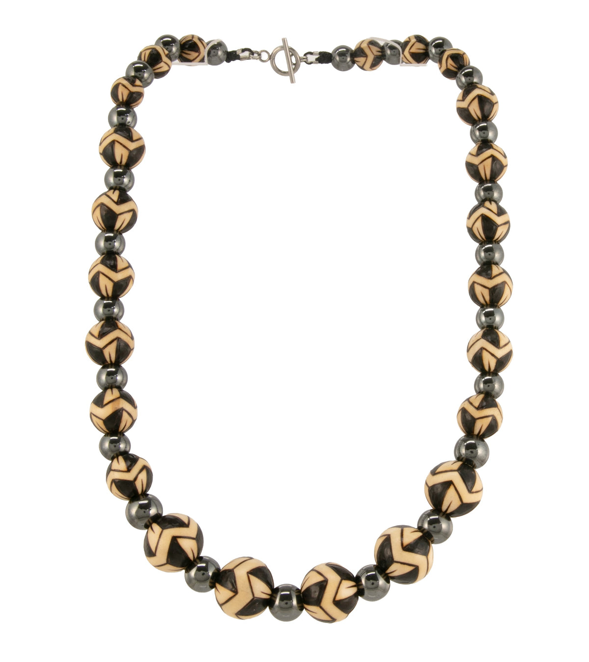 Pyrography Necklace - Large Beads
