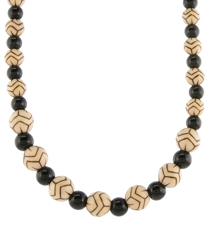 Pyrography Necklace - Small Beads