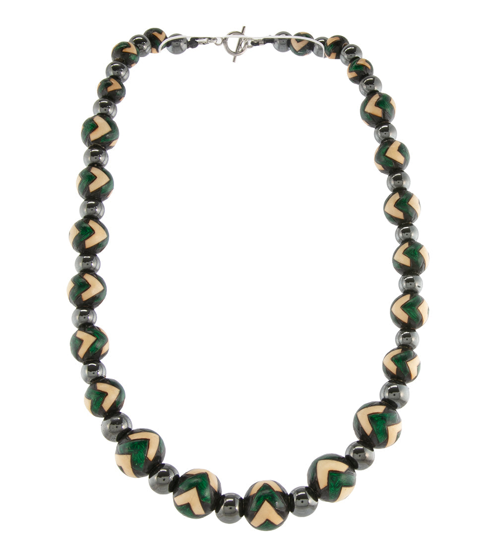 Pyrography Necklace - Large Beads