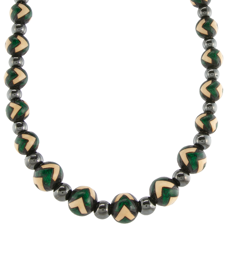 Pyrography Necklace - Large Beads