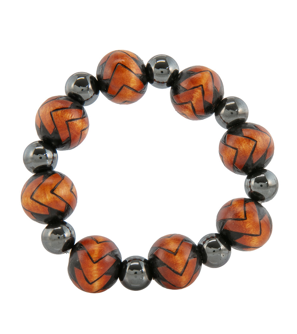 Pyrography Bracelet - Large Beads