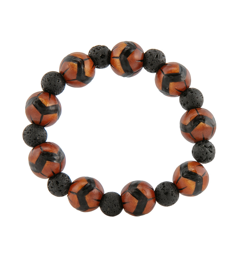 Pyrography Bracelet - Large Beads