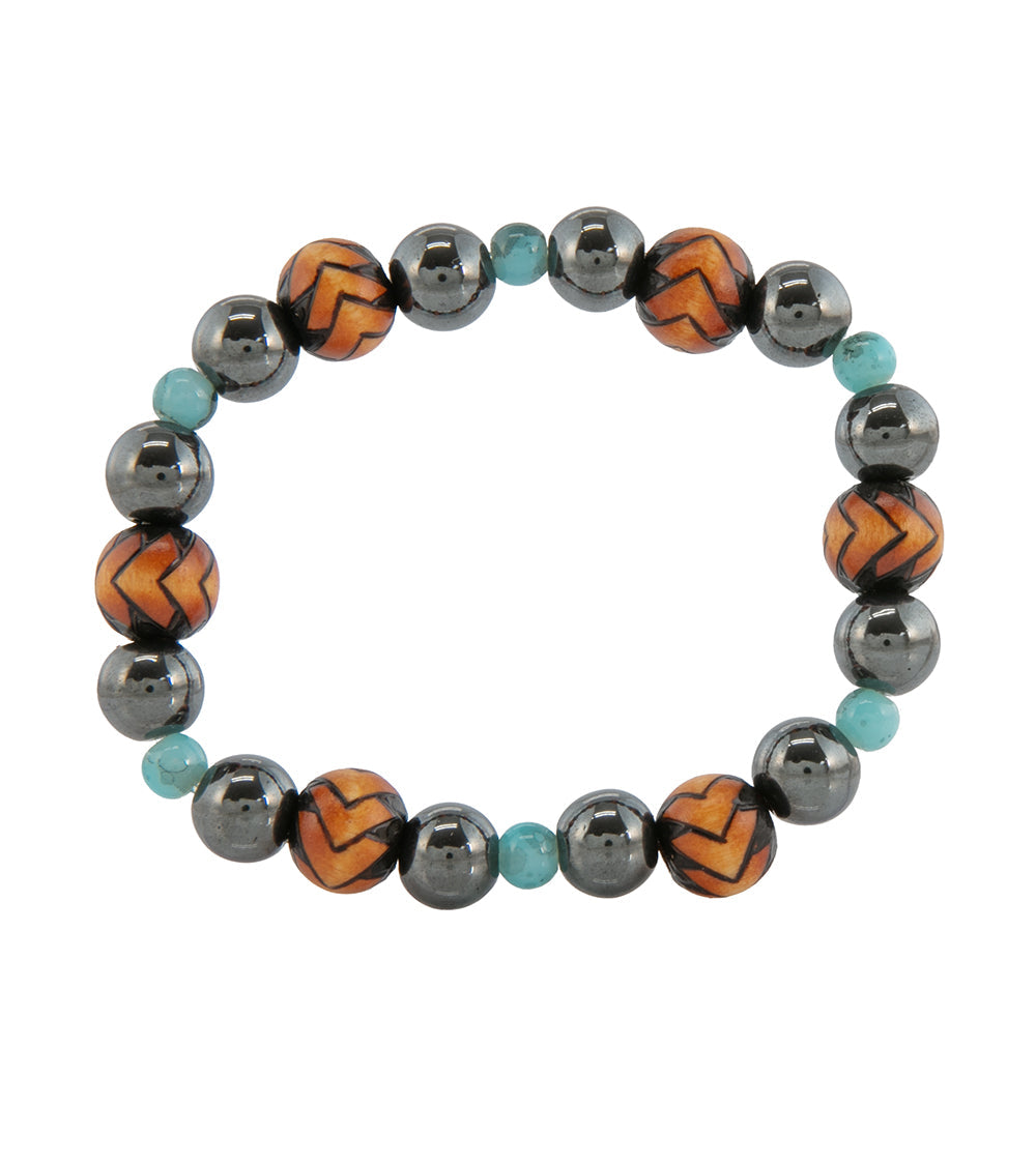 Pyrography Bracelet - Small Beads