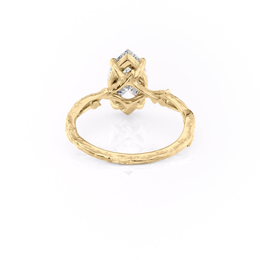 Enchanting Solarii Moissanite 3.0ct Marquise Cut 925 Sterling Silver Twist Design Engagement Ring