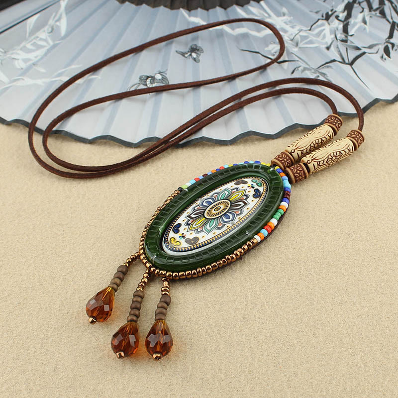 Fortune Jewel Mandala Pattern Beads Creativity Necklace Pendant
