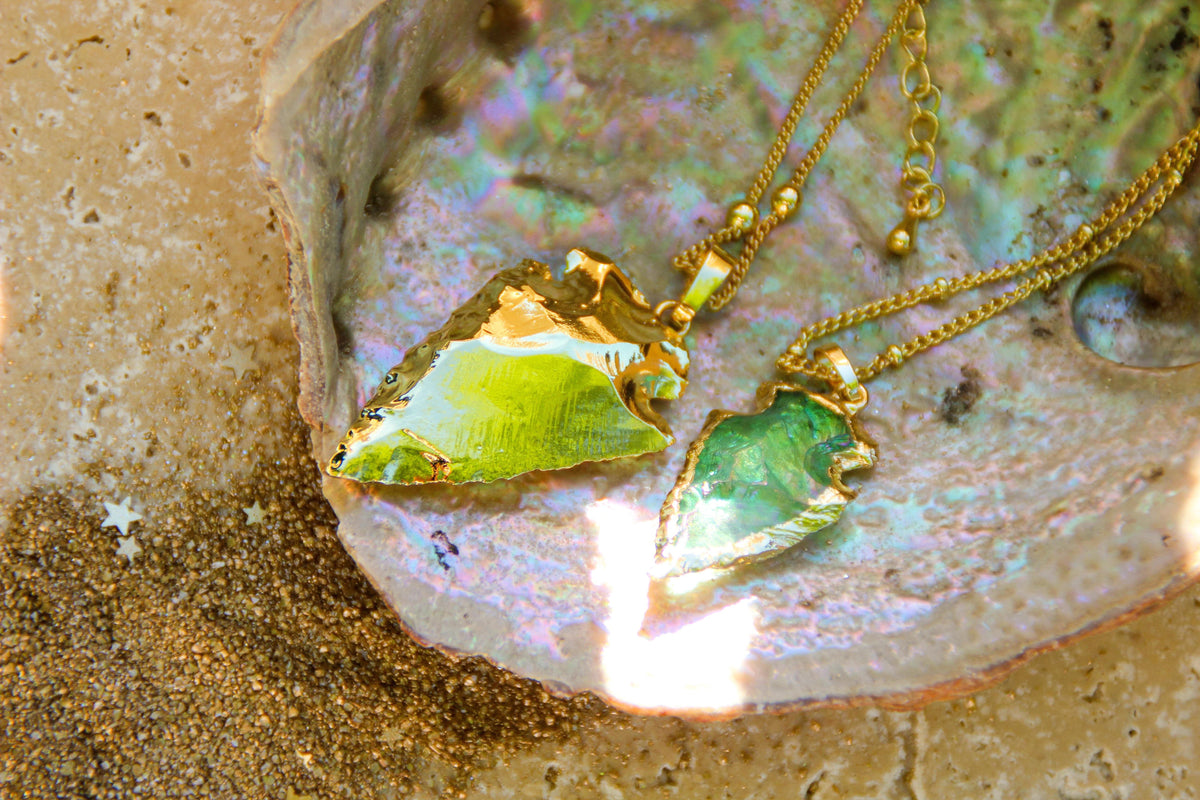 GOLDEN green necklace