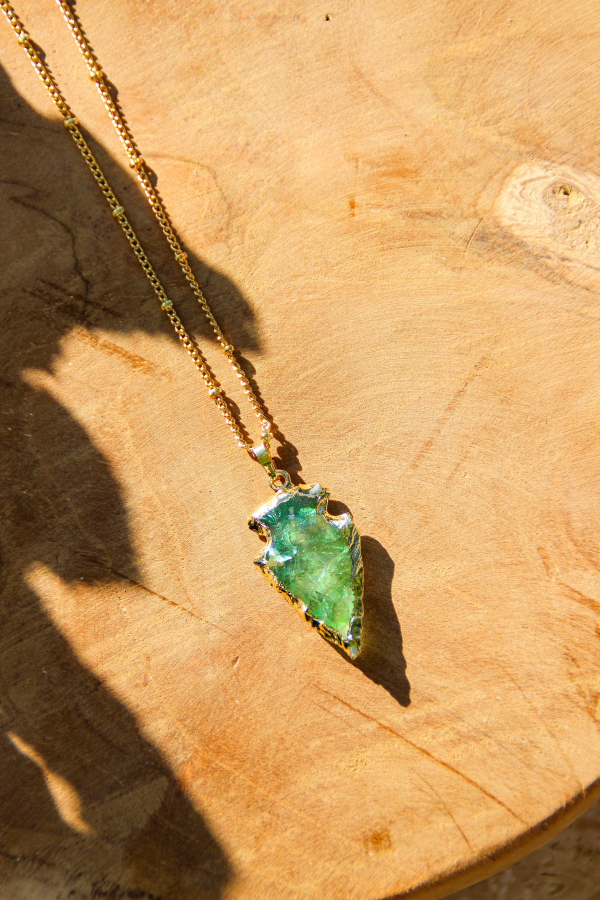 GOLDEN green necklace