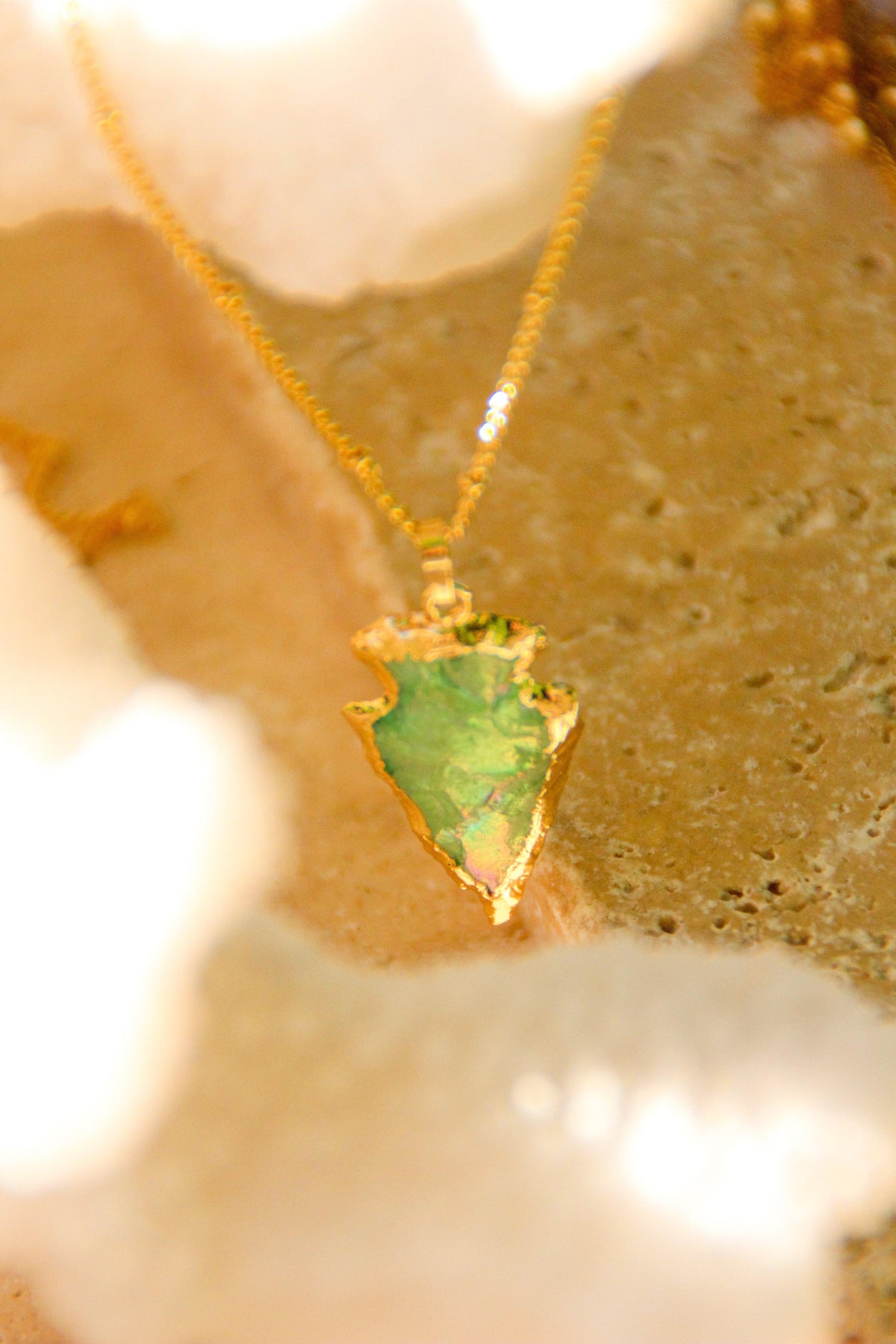 GOLDEN green necklace