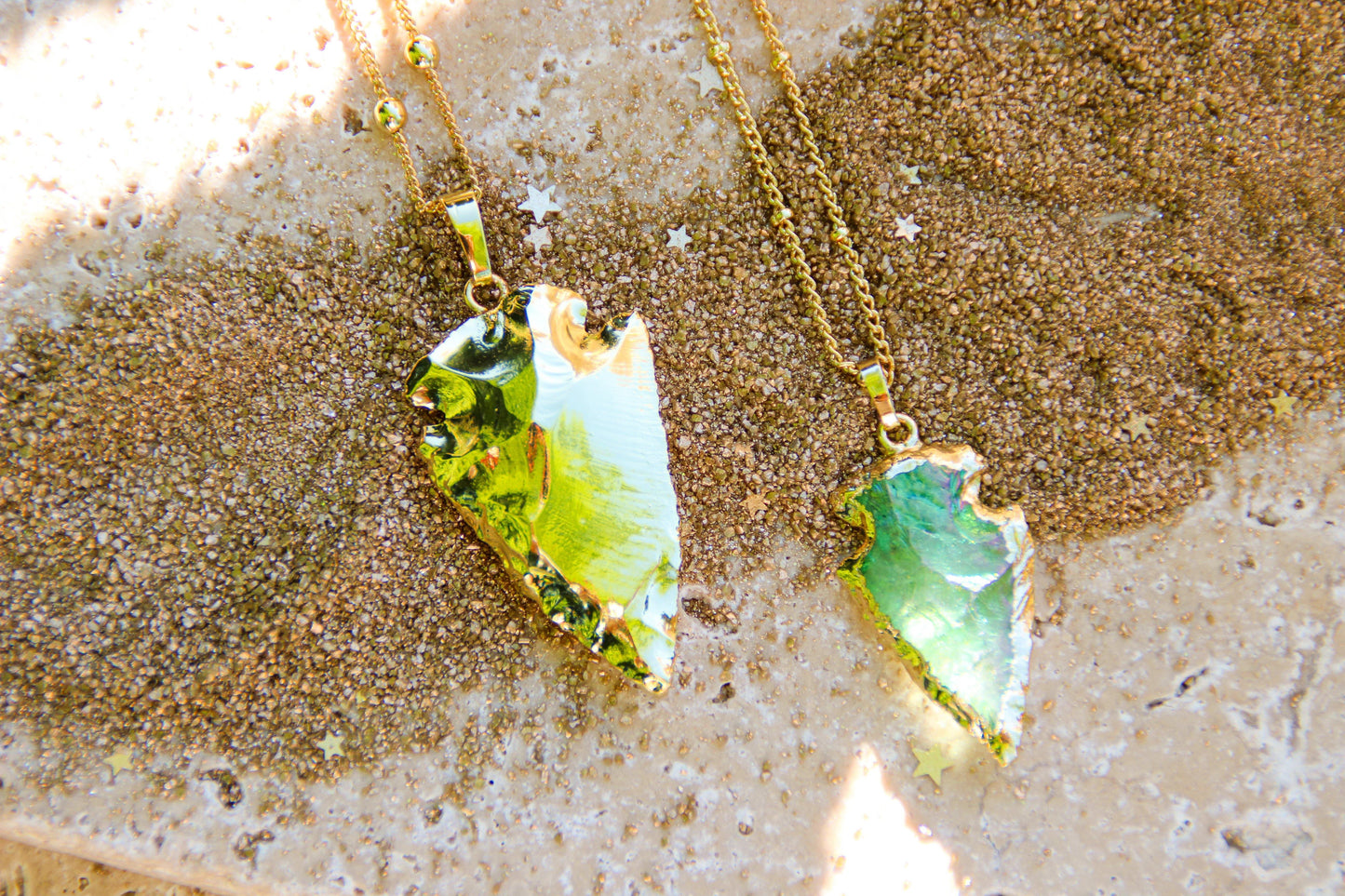GOLDEN green necklace