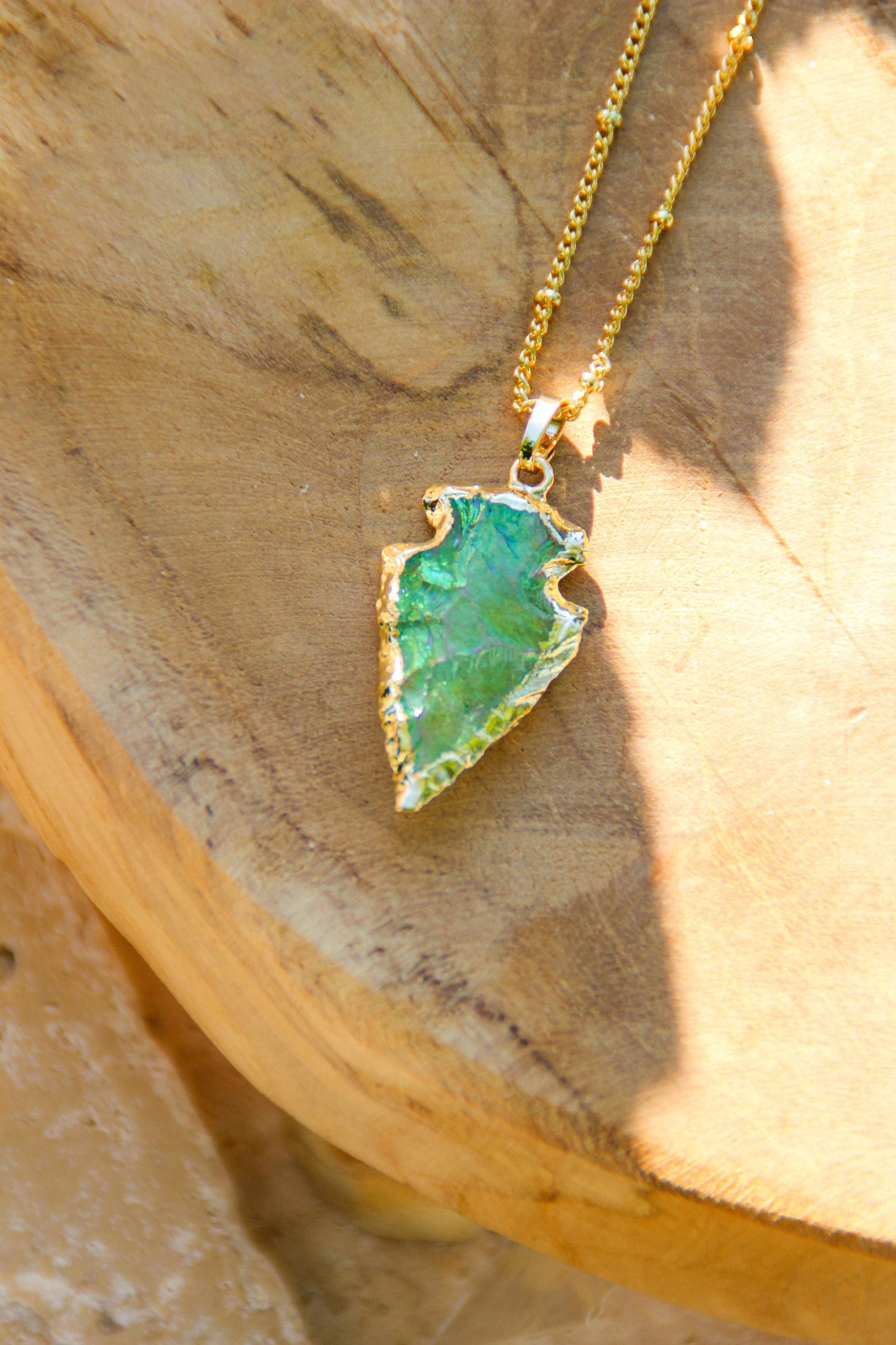 GOLDEN green necklace