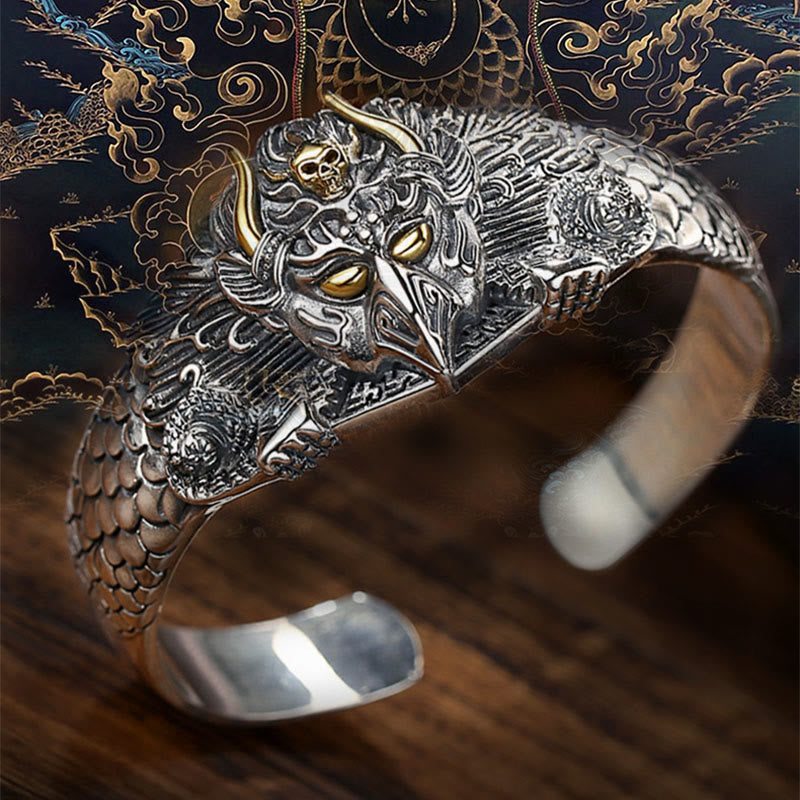 Fortune Jewel Tibetan Garuda Bird Wisdom Protection Bracelet Bangle