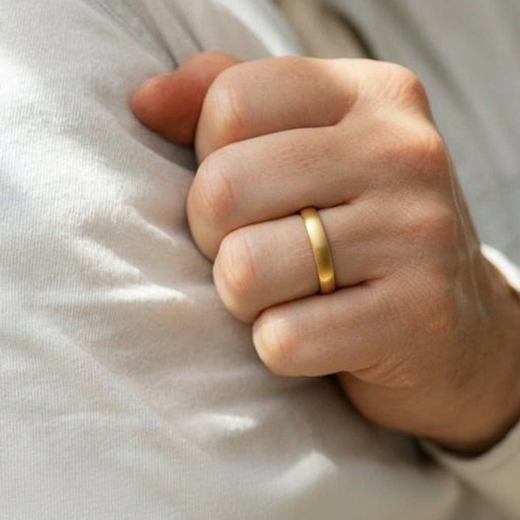 Modern Edge | Brushed Matte Minimalist Wedding Band