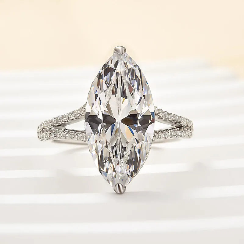 Solarii Exquisite 4.0ct Split Shank Marquise Cut Engagement Ring
